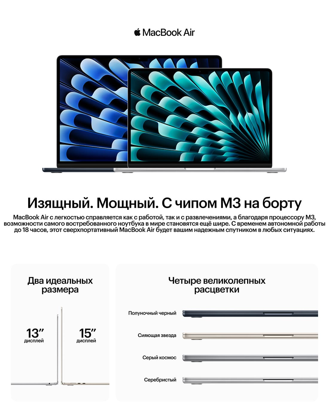 Apple MacBook Air m3 2024 купить в hi-store